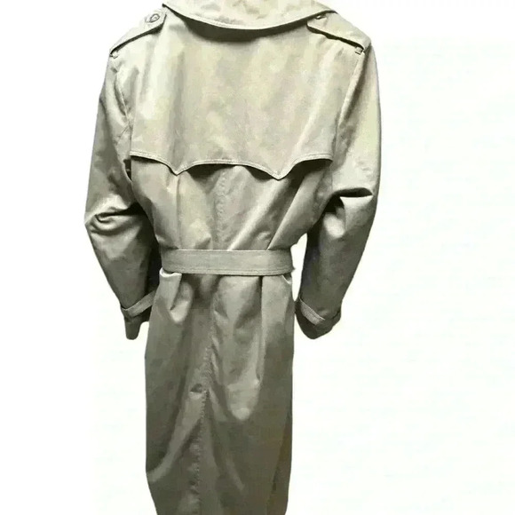 London Fog Vtg Clipper Mist All Weather Trench Coat Removable Fur Lined 40R - Picture 2 of 10